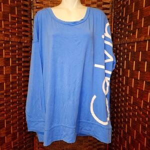 Calvin Klein Performance Shirt Womens XL Long  Sleeve Crew Neck shirt top